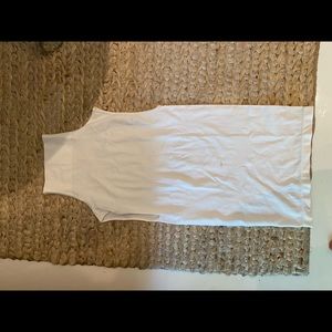 White nylon turtleneck short sleeve